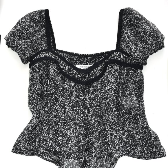 Yves Saint Laurent Semi-Sheered 100% Silk Blouse/Top - Picture 3 of 10